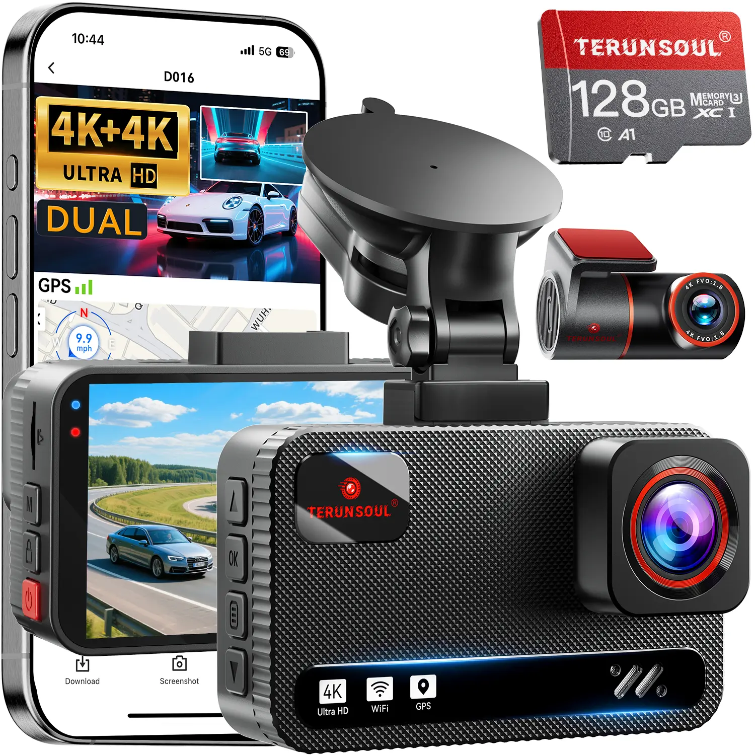 D016 Dual 4K Front + Rear