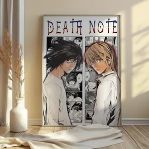 Death Note Kira &amp; L Poster Light Yagami Lawliet Matte Anime Wall Art All Sizes