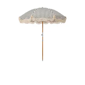 business & pleasure co. Premium Umbrella in Monaco Black Stripe