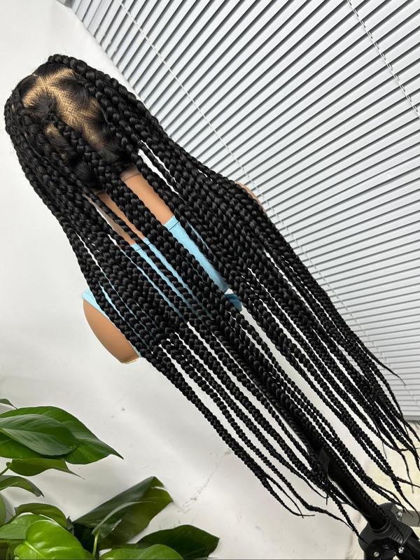 36 Inch Long Braided Lace Front Wigs for Women, Gorgeous Fluffy Wigs with Baby Hair, Synthetic Braided Full Lace Wigs for Party, Daily Use, Wigs That Look Like Real Hair
