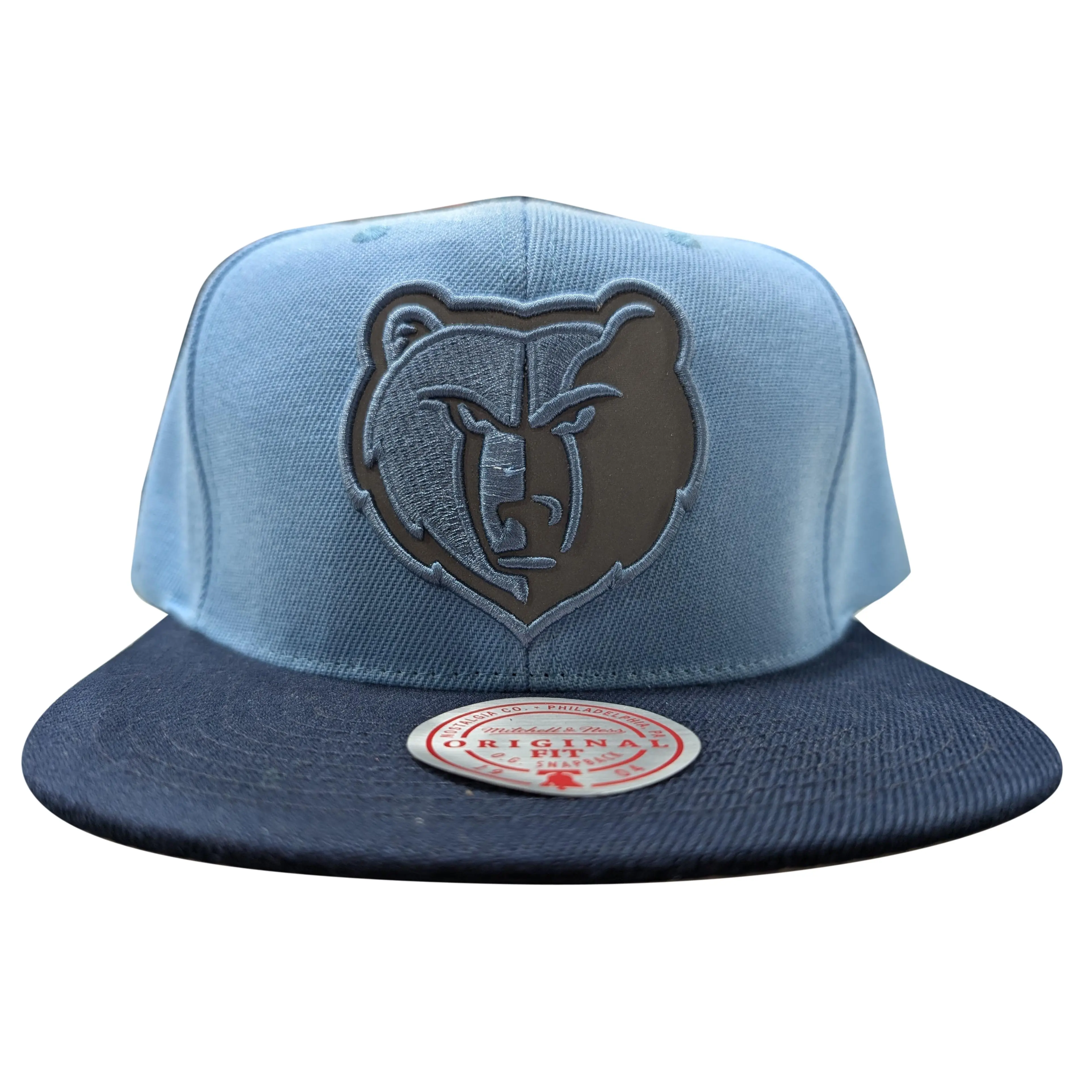 Mitchell & Ness Lt Bl/Nvy NBA Memphis Grizzlies Team Reflective Snapback