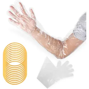 50 count Disposable Dressing Gutting Gloves 35 Inch  Length Field Dressing Gloves Veterinary Insemination Glove