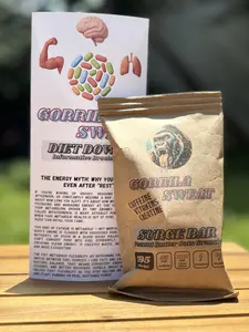 Gorilla Sweat Granola Surge Bars | Peanut Butter Oats Granola W/ Caffeine, Vitamins, Creatine, Protein, & Lions Mane  |  10x Pack Box  | Snack Fuel