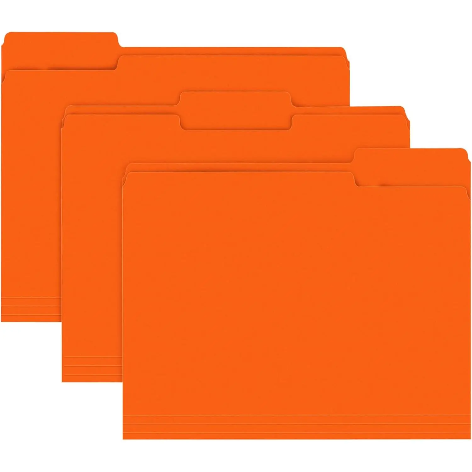 File Folder,  150 Pack 1/3 Cut Tab File Folders Letter Size, Orange, Folders with Tab,  for Organizing and Easy File Storage