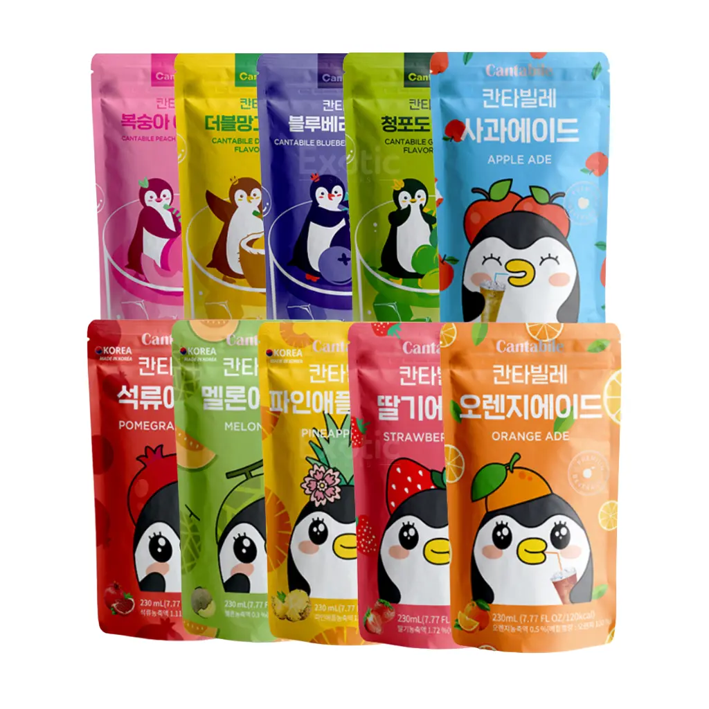 Cantabile Korean Pouch Drink Fruit Flavors 230ml Beverage Sweet Cantabile Korean Pouch Drink Fruit Flavors 230ml Beverage Sweet