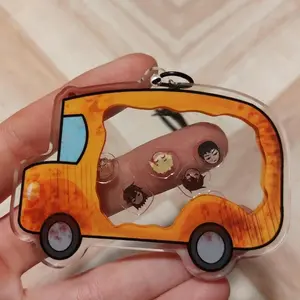 School Bus Shaker Keychain