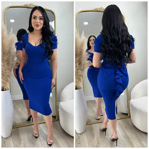 Coquette Bow Dress (Royal Blue)