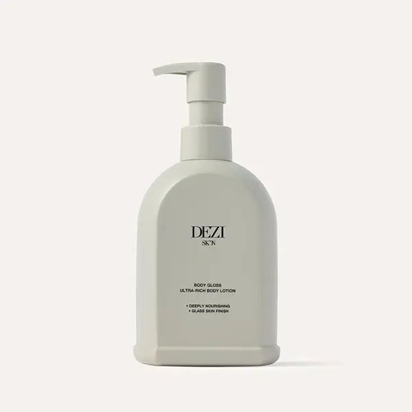 DEZI Body Gloss Ultra-Rich Lotion, Hydrating Moisturizer with Shea Butter & Vitamin E for a Glossy Finish, Cosmetic Body Care, Deep Moisturizing, Smoothing