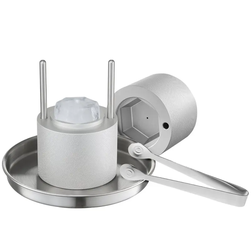 Ice Diamond Press Ice Ball Maker 2.4" Diamond Ice Press Kit for Whiskey Cocktail