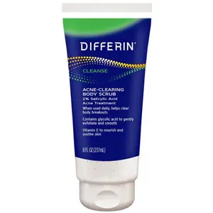 Differin – Body Scrub with Salicylic Acid for Acne‑Prone Back, Chest & Shoulders, Improves Tone & Texture, 8 oz – Differin