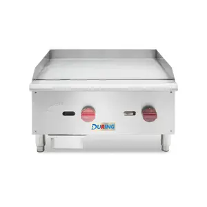 Westlake EGG-24S 24" Countertop Gas Griddle - 2 Burner, 60,000 BTU Stainless Steel