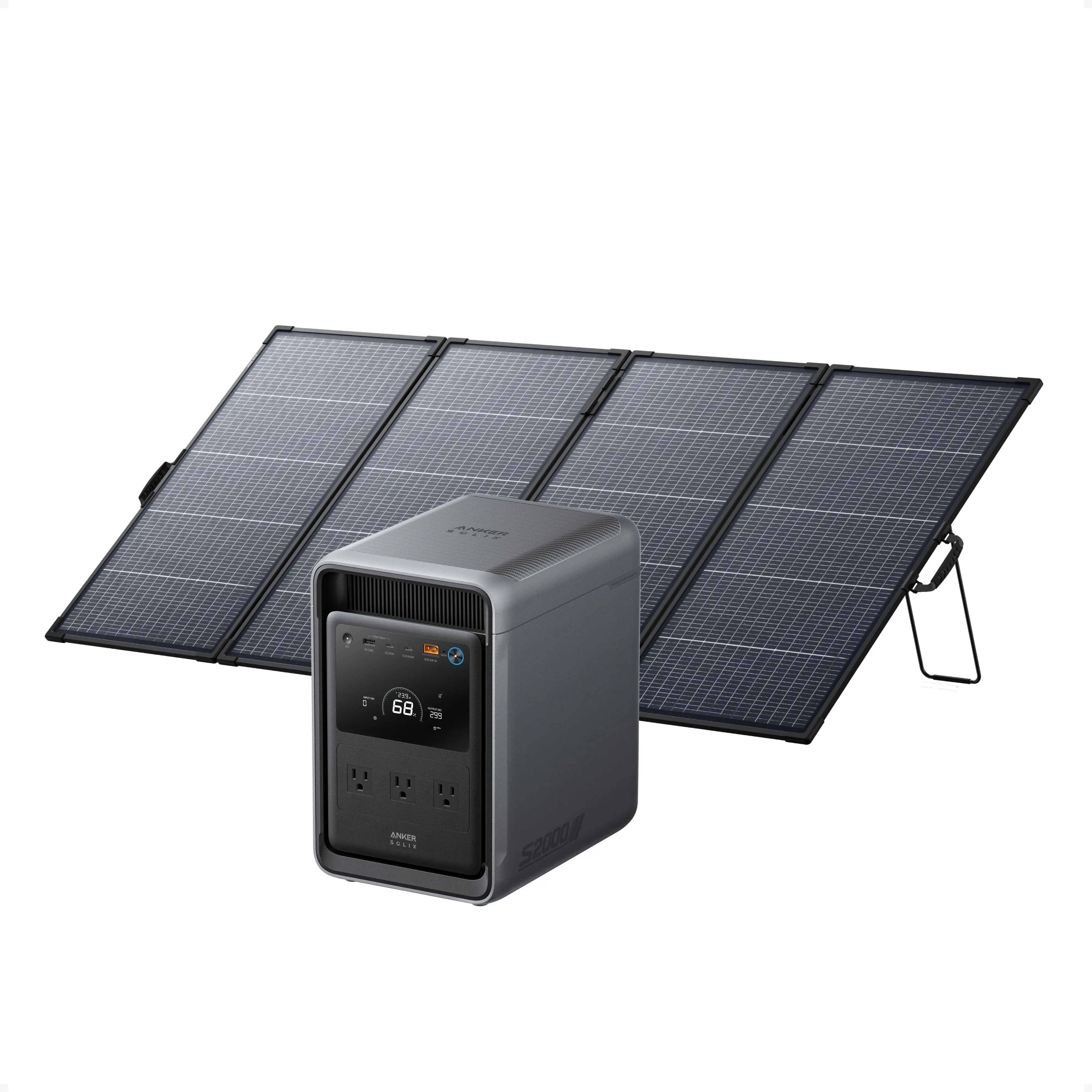 ANKER SOLIX S2000 Solar Generator + 400W Bifacial Solar Panel