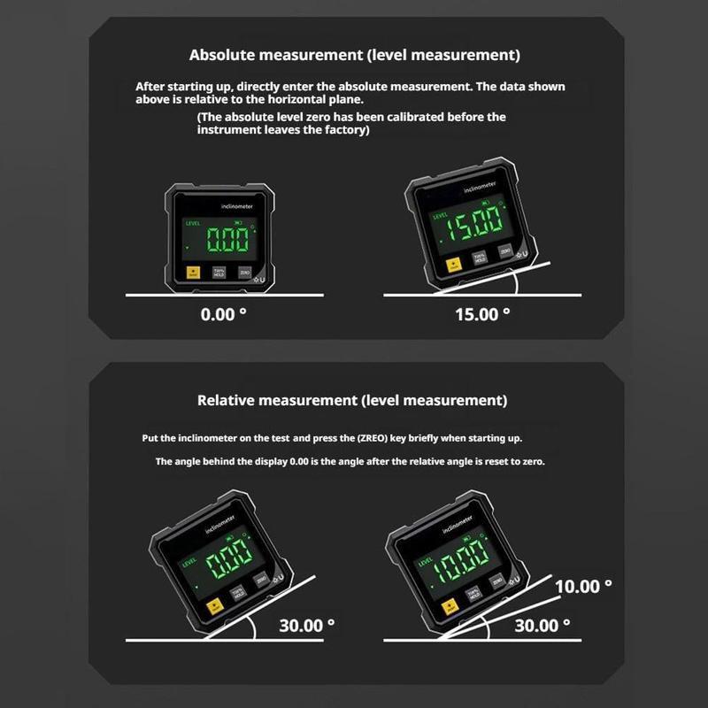 Magnetic Digital Angle Finder with Dual High-Precision Lasers, Hands-Free Alignment Tool Essential for Woodworking, Electrical Installation & Plumbing Magnetic Digital Angle Finder with Dual High-Precision Lasers, Hands-Free Alignment Tool Essential for Woodworking, Electrical Installation & Plumbing