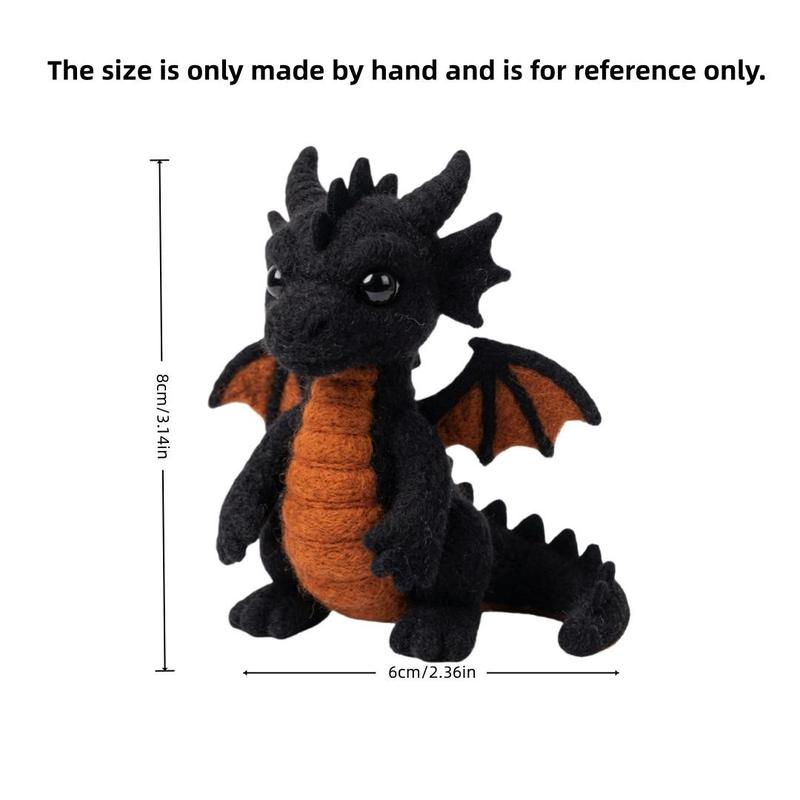 1Set Animal Needle Felting Kit, Felting kits for Beginners adult with Step-by-Step Tutorials, Dinosaur DIY Felting Kit, Cute Funny Home Decorative Ornaments, Birthday Valentine's Day and Christmas Novelty Gifts, Cute Animal Design