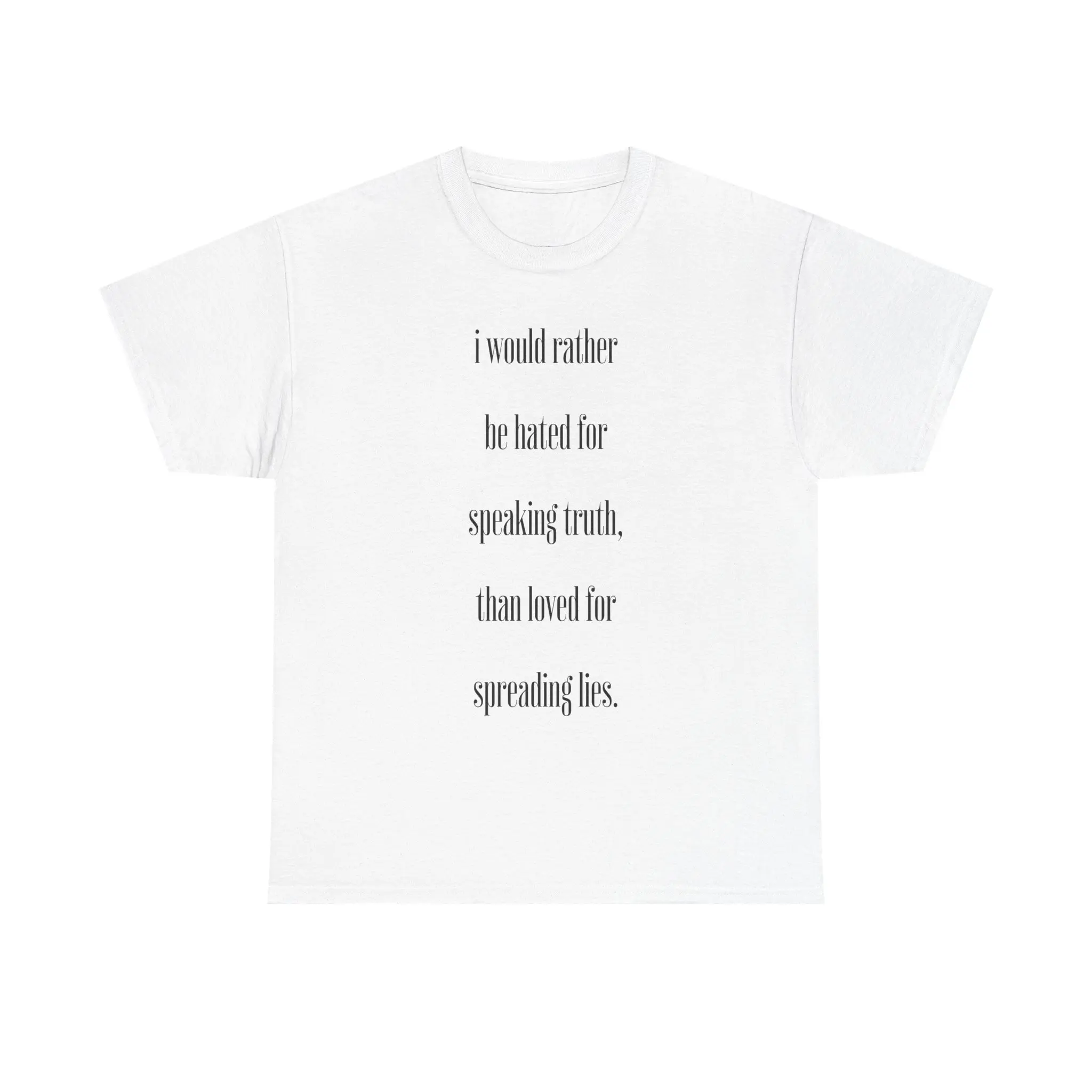 Truth Over Lies T-Shirt | Minimalist Text Unisex Cotton Tee