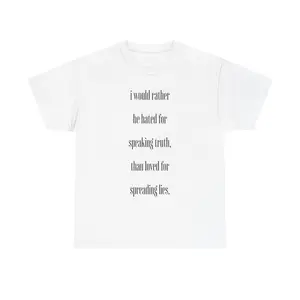 Truth Over Lies T-Shirt | Minimalist Text Unisex Cotton Tee