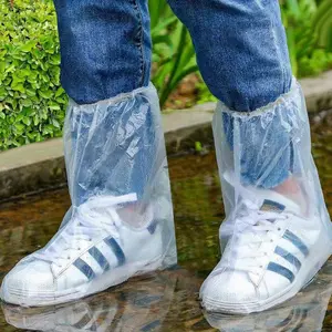 10 Piece Set Premium PVC Waterproof Rain Shoe Covers, Outdoor Rainy Days, Home Cleaning & Hygiene Ultimate Protection, Reusable, Easy On/off
