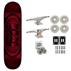 Real Skateboard Red Foil DBX Basalt 8.38" Independent Spitfire Premium Kit