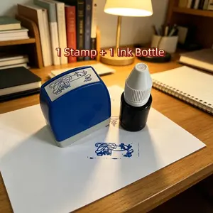 Self-Inking Teacher Seal + Ink, Classroom Teacher Stamp Set, Christmas Theme, Student Assignment Signature, School Prize Stamp, Educational Rewards