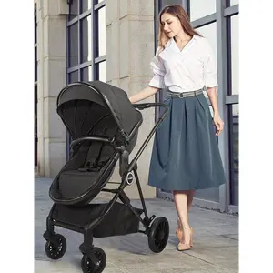 Lightweight Two Way Baby Stroller - Easy Fold Travel Pram with Storage Basket, Perfect for Supermarket Shopping & Daily Outings, Thoughtful Mother's Day Gift for New Parents