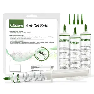 Garsum Ant Gel Bait Ready-to-Use (4 Tubes x 30 Grams) Indoor & Outdoor Ant Control Solution