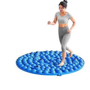 YO Shiatsu board sole massage jogging massage pad, round dredging meridians in situ running pad 55cm massage foot pad Body Care Comfort