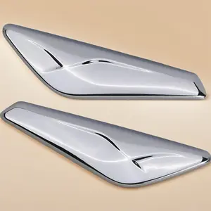 Left Driver & Right Passenger Side Front Fender Chrome Trim Finisher Compatible with BMW X3 F25 X4 F26 2011-2017 Replaces 51117338569 51117338570
