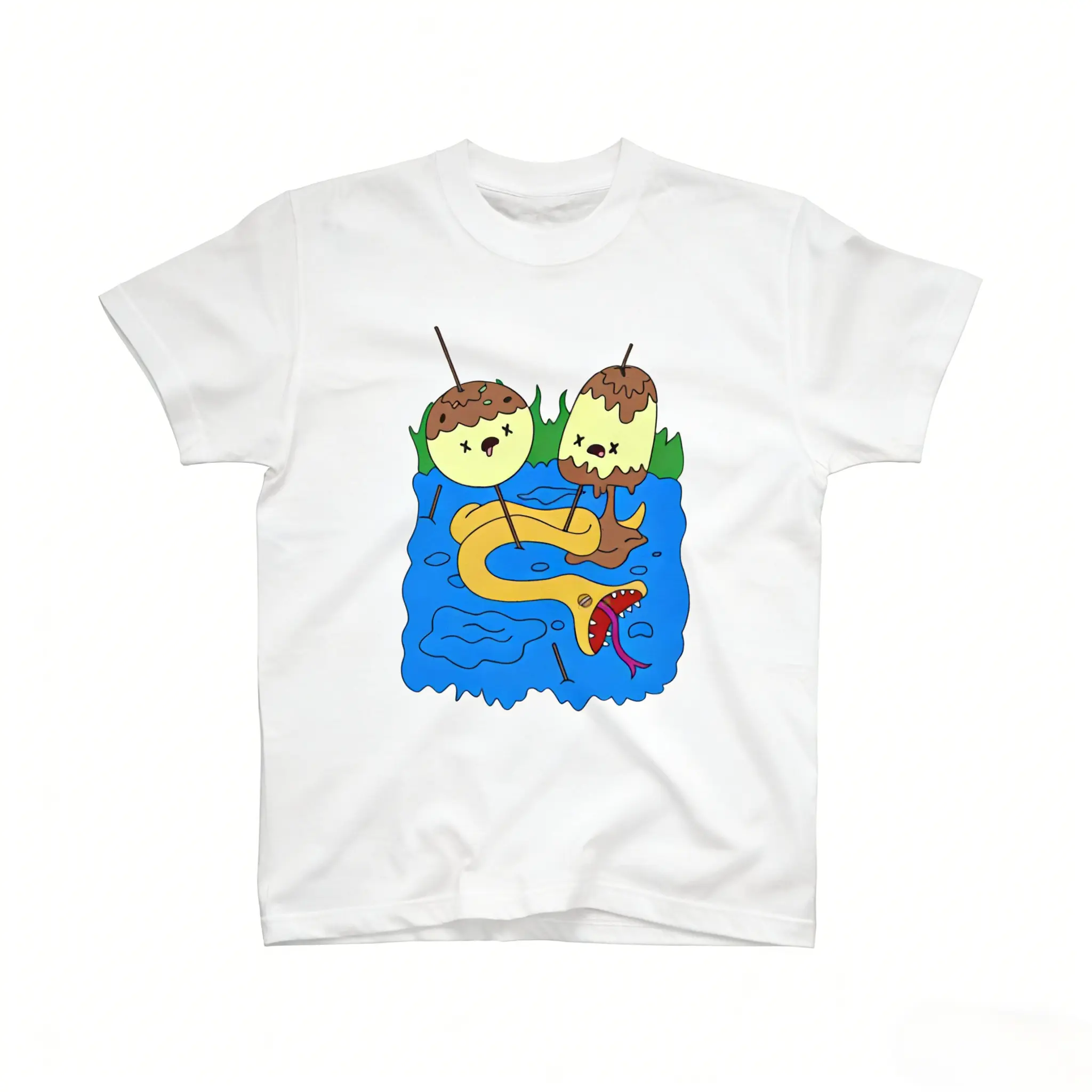 Women's Adventure Time Marceline Printed Round Neck Shortsleeve T-Shirt - Light Tropical Cotton Clothes, Casual Streetwear Sports Top for Outdoor Activities