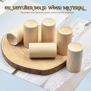 6 Counts Wooden Essential Oil Diffuser, fits home, bathroom and office with lasting fragrance