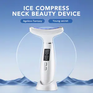 Ice Therapy Neck Beauty Device, Rechargeable Facial and Neck Care Massager, Tightening and Lifting, Ideal Gift for Women, Home Use Skincare Tool