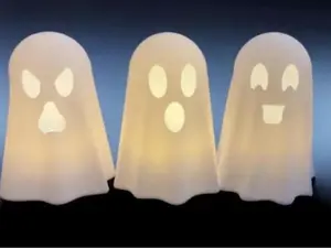 Spooky Ghost Trio with Tea Lights