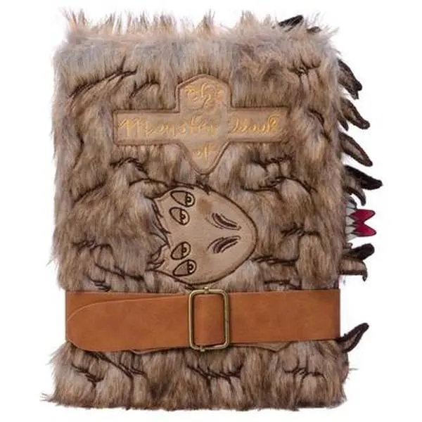 Harry Potter Monster Book of Monsters Luxurious Embroidered Details Hardcover Plush Journal - Insight Edition