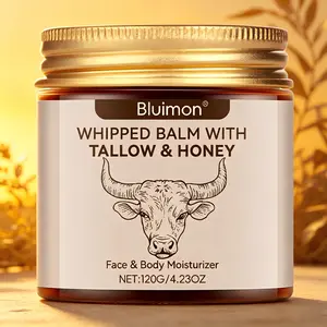 Organic Grass-Fed Beef Tallow Balm with Raw Honey - Handmade All-Natural Moisturizer for Soft, Smooth