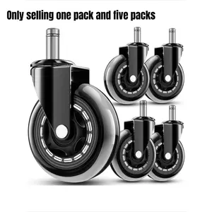 Original Office Chair WheelsReplacement Rubber Chair Casters for Hardwood Floors and Carpet, Heavy Duty Casters for Chairs to Replace Office Chair Mats - Fits 98%，Office Chair Wheels，Caster Wheels，Wheels for Furniture.