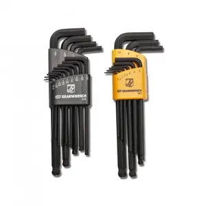 GearWrench KDT-83526 SAE & Metric Magnetic Ball End Long Arm Hex Key Set - 22 Piece