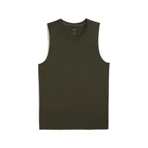 PUMA Mens Train All Day Tech Triblend Crew Neck Sleeveless Athletic Tank  Casual - Green
