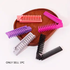 Travel Folding Comb, Anti-Static Mini Pocket Comb, Dual-Head Hair Styling Tool, Compact Hair Brush for Men and Women