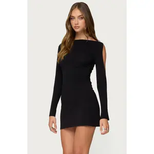 Edikted Women's Billy Cutout Boat Neck Mini Dress