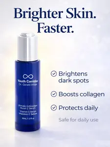 Youth Corridor Ultimate Antioxidant Boost Vitamin C Serum with 15% L-Ascorbic Acid, Vitamin E & Melatonin for Collagen Growth & Sun Damage Protection
