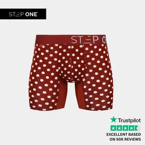 Step One Men's Boxer Brief - Jersey Cows, Anti-Chafe, Breathable Bamboo Fabric, UltraGlyde Panels, Hidden Elastic Pouch, Premium Underwear, Athletic Daily wear