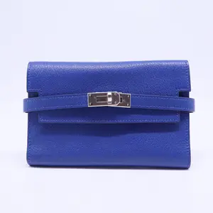 Pre-owned HERMÈS Leather Small Leather Goods Kelly Longue Wallet B20555