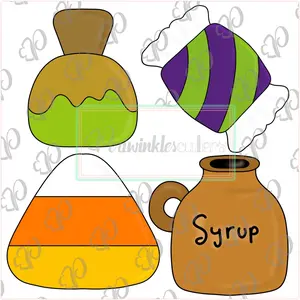 Candy Coma Mini Set Halloween Cookie Cutter - Halloween Cutter