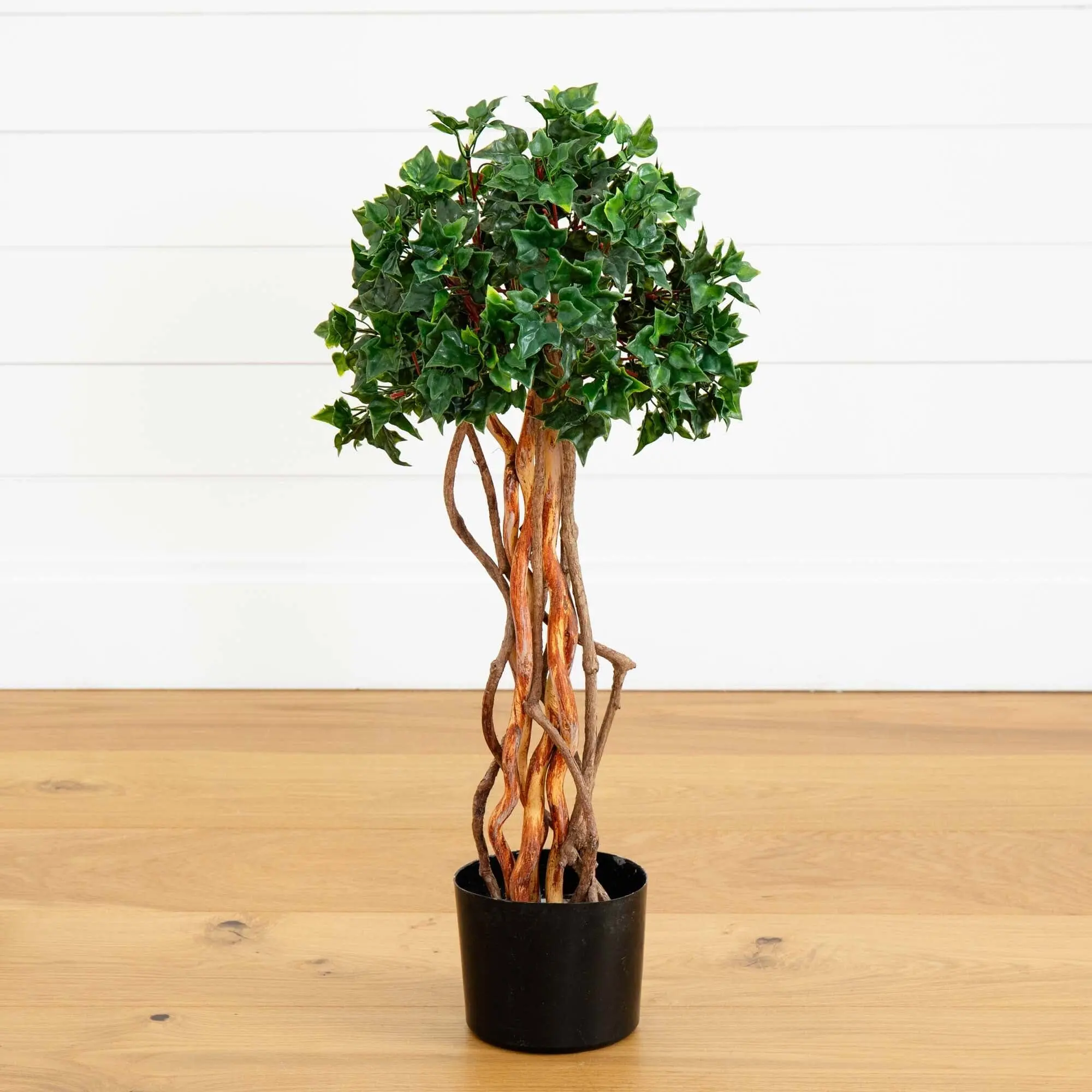 2.5ft UV-Resistant Artificial English Ivy Topiary Decorative Plant with Pot, Indoor Faux Greenery Artificial Trees, Home Decor Accessory, Ideal Home Supplies Gift, Indoor Faux Plant, Plant Decor