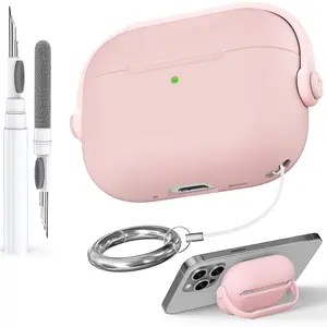 Case for AirPods Pro 3 2025 with Secure Lock, Shockproof Cover for Apple AirPods Pro 3, Headphone Accessories, Includes Keychain & Cleaning Kit, Drop Protection