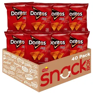 1 Ounce Pack of 40 Doritos Flavored Tortilla Chips, Nacho Cheese