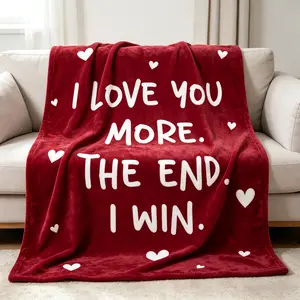 Mother's Day Gift I Love You More Super Soft Fleece Blanket- Thoughtful Mother's Day Gifts for Mom, Father's Day Gifts for Dad, Anniversary Wedding Gifts for Her Him, Birthday Christmas Valentine's Day Couple Gifts for Girlfriend Boyfriend, Husband Wife