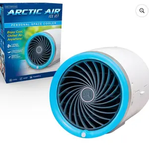 Arctic Air Ice Jet Personal Space Cooler with Nightlight - 3 Speeds, Energy Efficient, Quiet Operation, Reusable Chill Packs Included