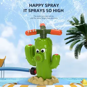 Summer Essential Outdoor Water Cactus Rotating Sprinkler Head, Automatic Garden Toy for Kids, Perfect for Lawn, Park, Home Yard