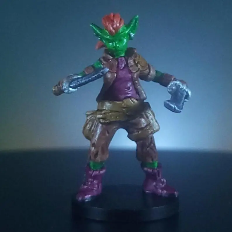 Goblin Rogue Miniature 18mm Hand-Painted DND RPG Monster