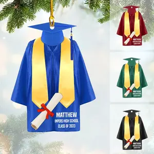 Personalized Graduation Ornaments Class of 2024 Graduation Gown Ornament Gifts Graduation Ornaments Class of 2025 College Graduation (G1)